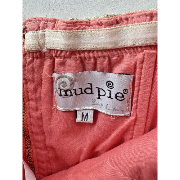 Mudpie Peach Strapless Dress Medium Cocktail Wedding Special Event - Picture 2 of 5